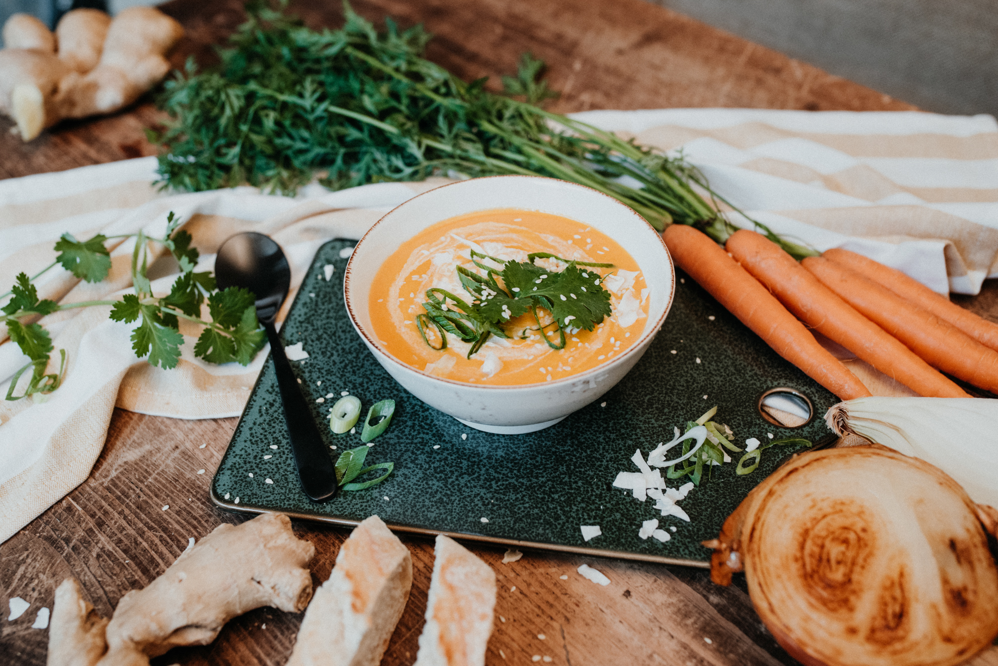 Ingwer-Karottensuppe (vegan)